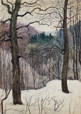 Морозов Константин Феофанович. Зимний пейзаж